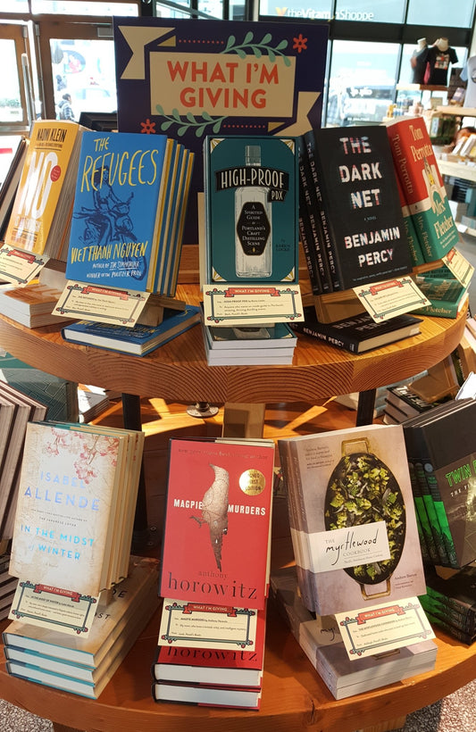 Various books displayed in bookstore